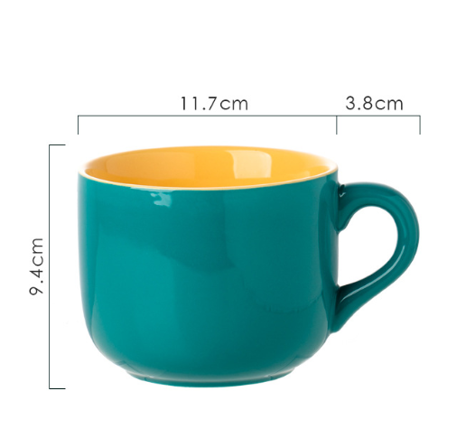 Microwaveable Ceramic Oatmeal Mug