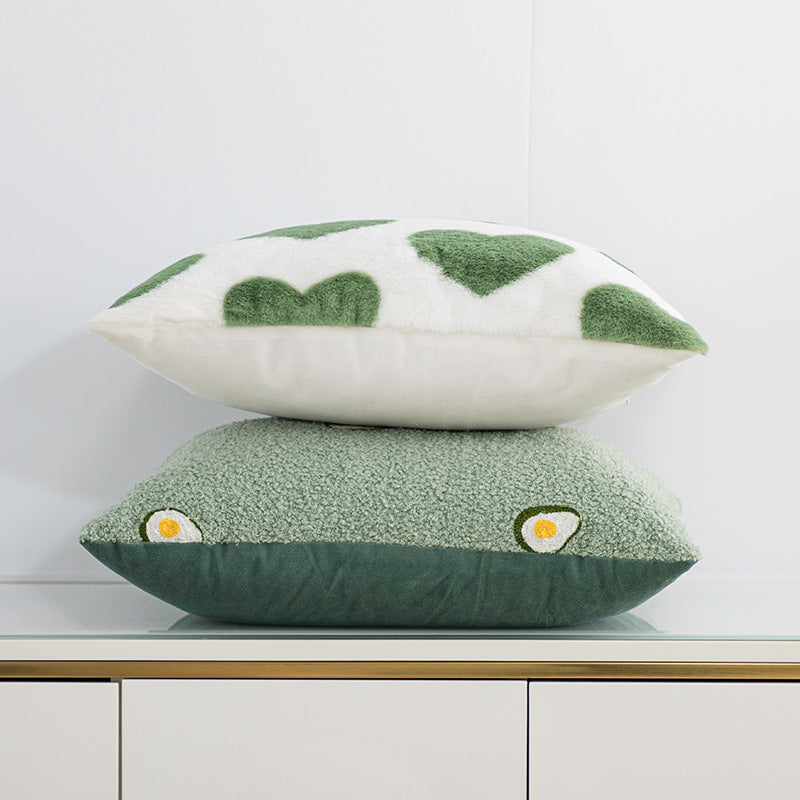 Plush Faux Fur Throw Pillow