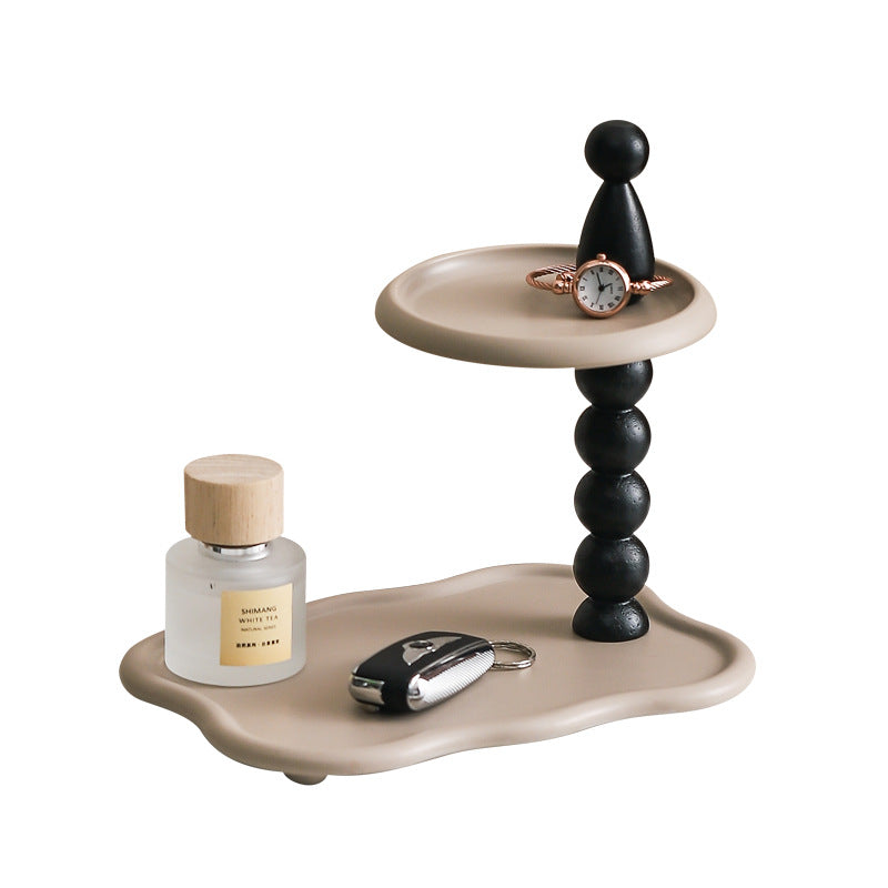 Modern Double-Layer Key Holder Tray for Home Decor