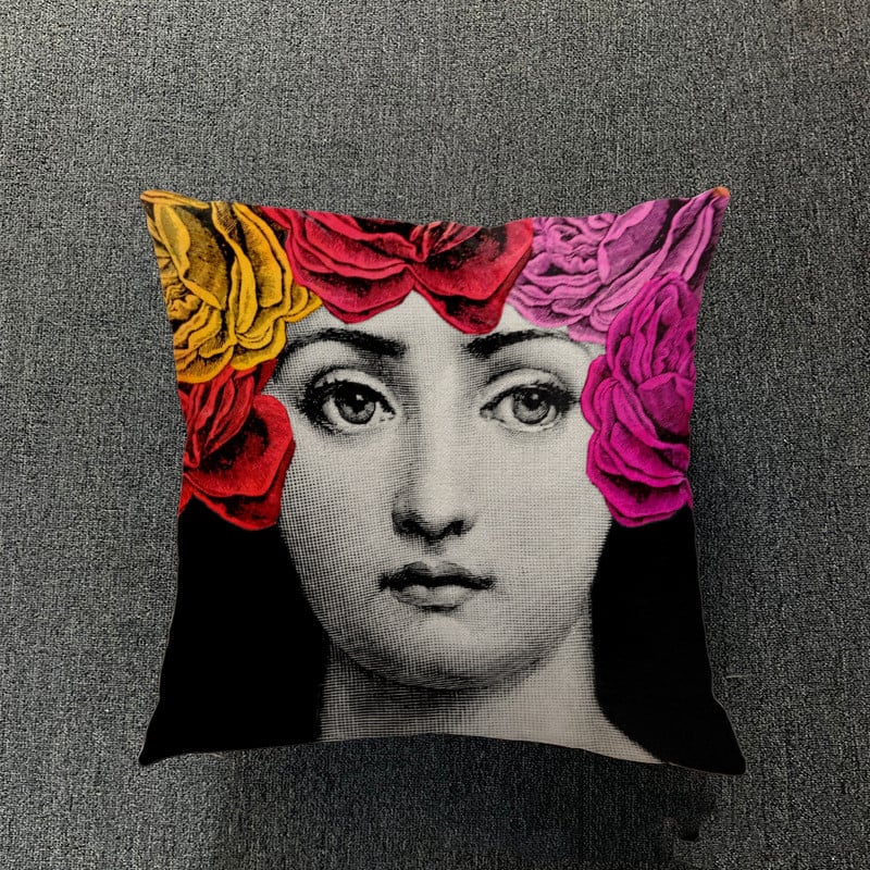 Cotton and Linen Pillowcase for Simple Living Room