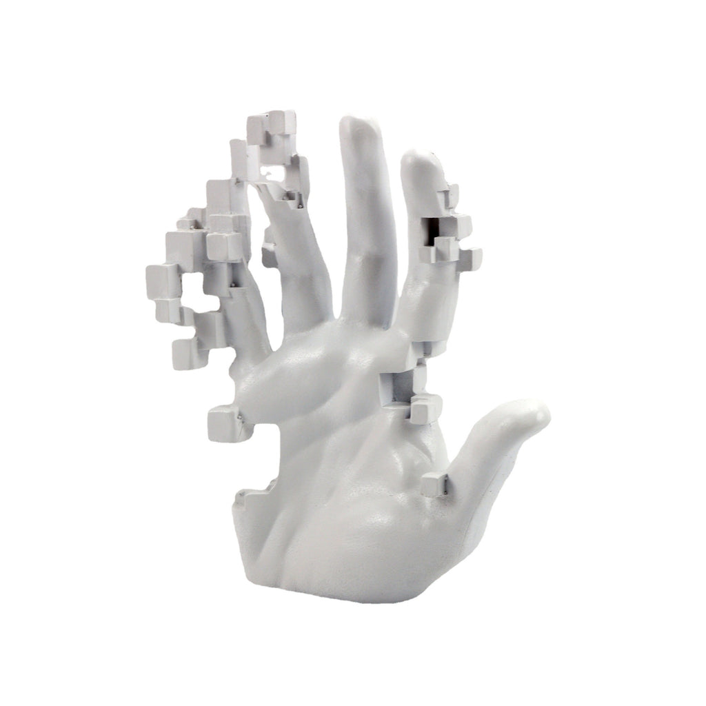 Modern Minimalist White Resin Hand Sculpture Decor