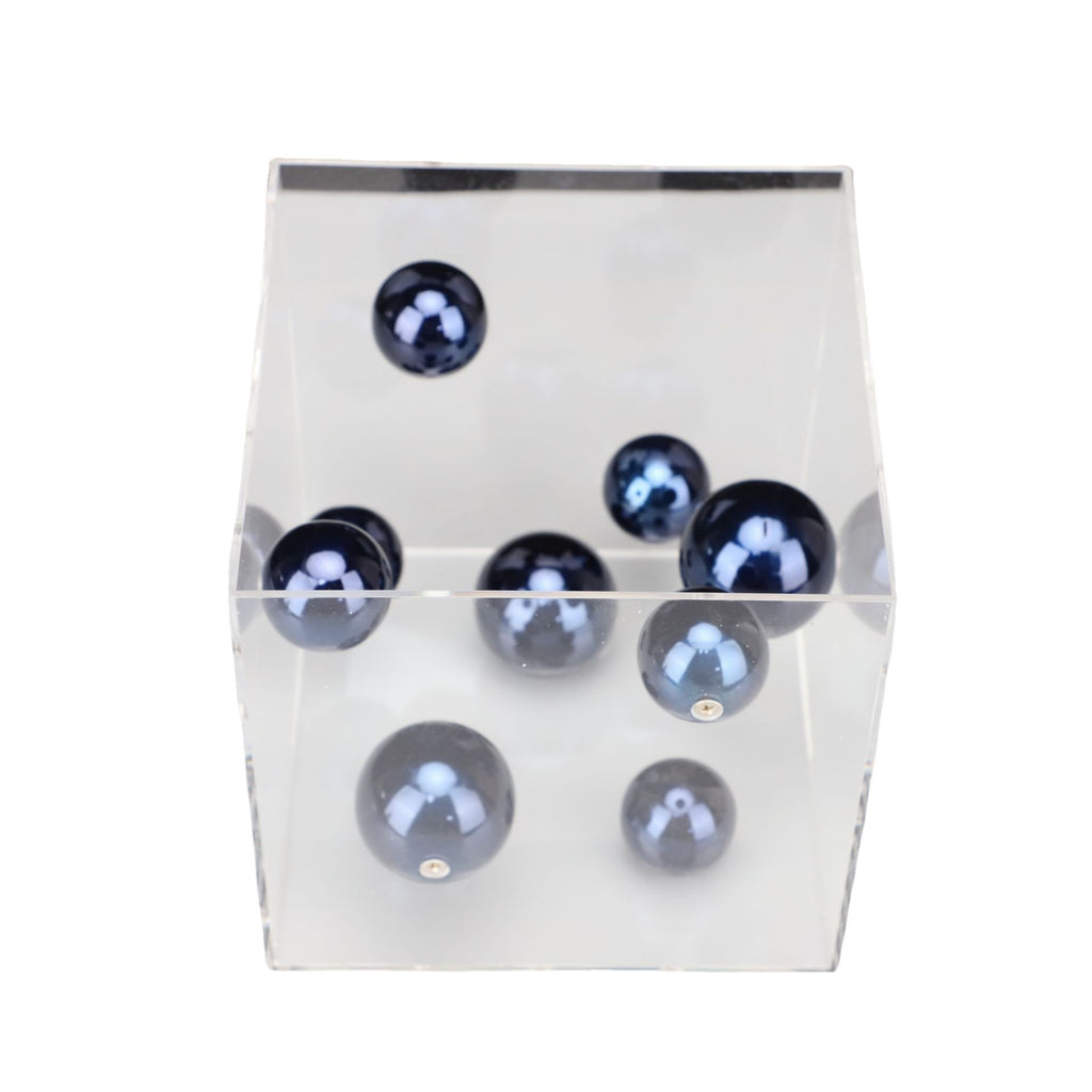 Modern Minimalist Square Acrylic Ball Decor Piece