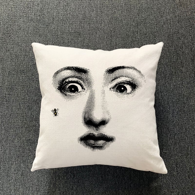 Cotton and Linen Pillowcase for Simple Living Room