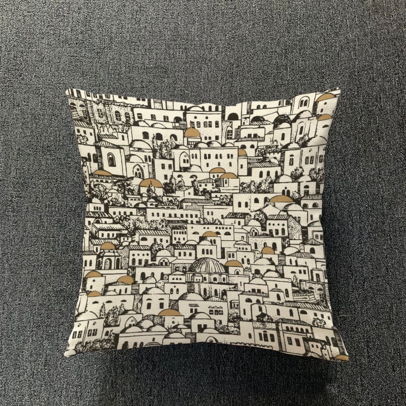Cotton and Linen Pillowcase for Simple Living Room