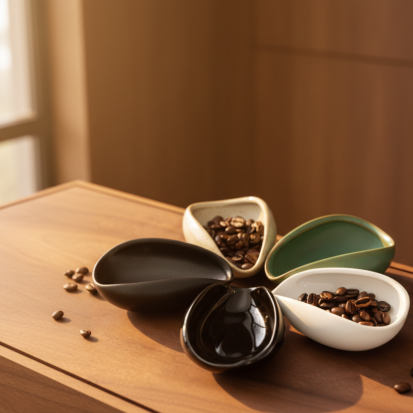 Grain Dispenser and Ceramic Tea Serving Tray