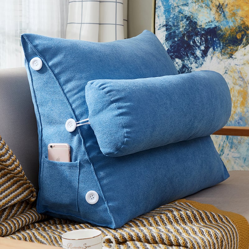 Velvet Wedge Reading Pillow