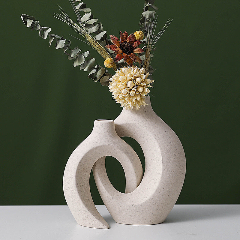 European Ceramic Vase Set