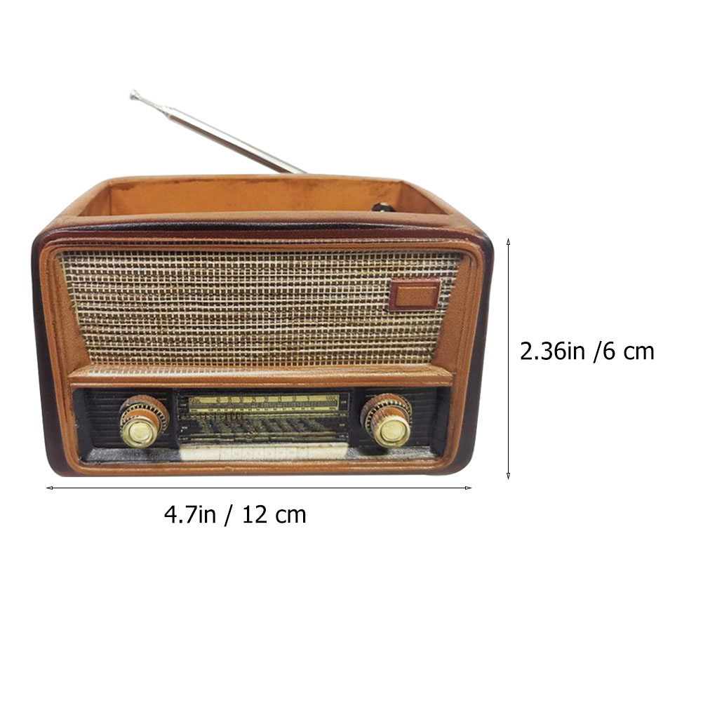 Creative Retro Radio Flower Pot Resin Craft Decor