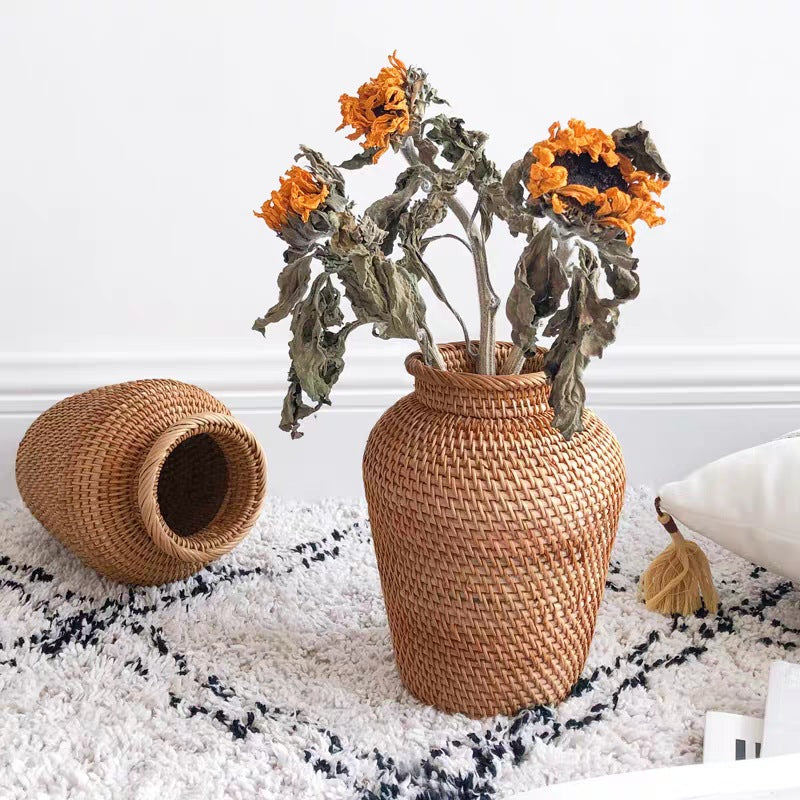 Rattan Vase