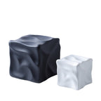 Modern French Luxury Square Pleated Ceramic Decor
