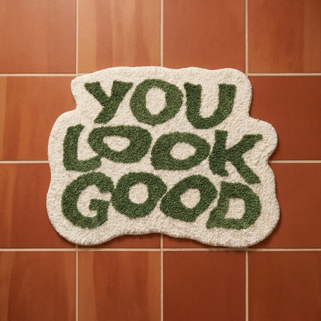 Letter Flocked Carpet
