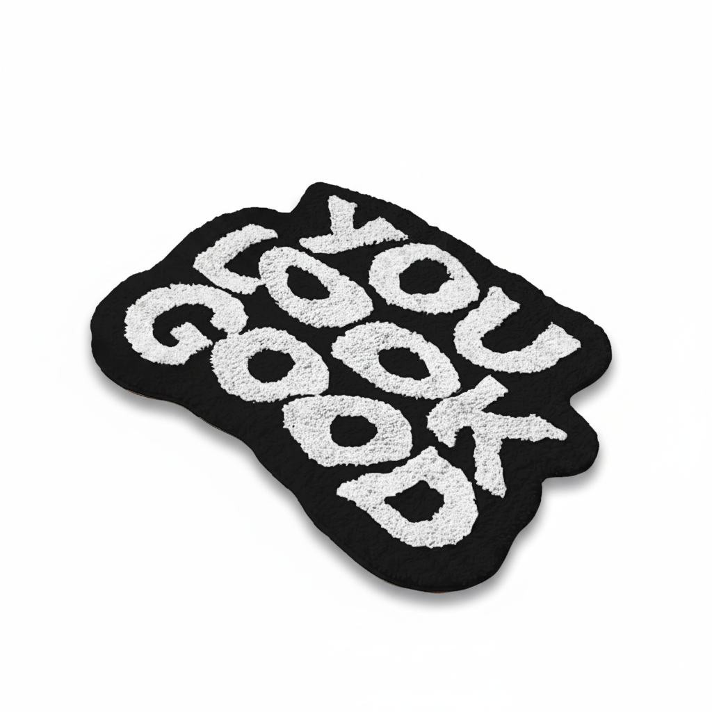 Letter Flocked Carpet